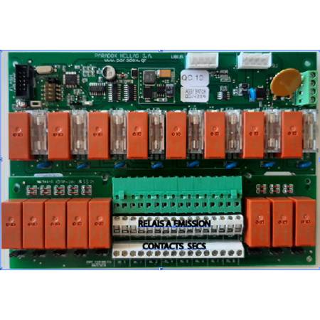 Carte CONV de 8 relais supervisés avec carte 8 relais contacts secs NO/NF