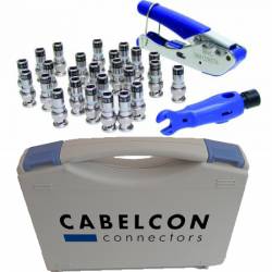 Kit malette pour compression BNC CABELCON et câbles coaxiaux