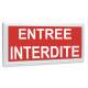 Afficheur lumineux de signalisation interne ENTREE INTERDITE