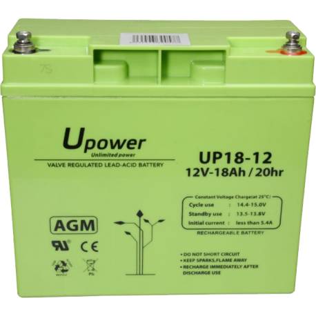 Batterie rechargeable 12V 18Ah sans entretien UPower