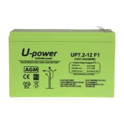 Batterie rechargeable 12V 7,2Ah sans entretien UPower