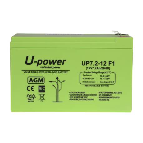Batterie rechargeable 12V 7,2Ah sans entretien UPower