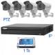Kit vidéosurveillance motorisé 4 caméras PTZ IP de 2 mégapixels zoom x 4